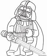 Vader Wars Star Darth Coloring Lego Printable Pages sketch template