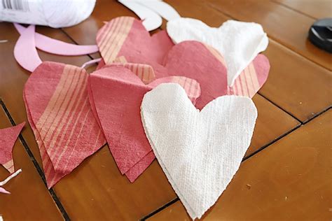 fabric valentine hearts