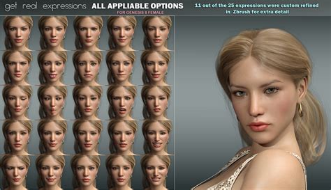 p3d get real expressions for genesis 8 female s daz 3d