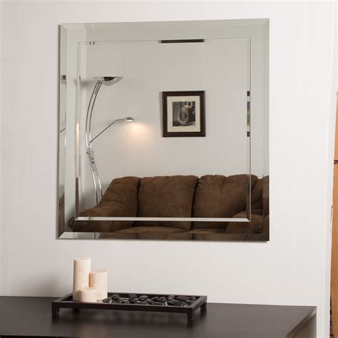 large frameless wall mirror home decor ideas
