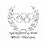 Olympische Winterspelen Pyeongchang Kleurplaat Ringen Kleurplaten sketch template