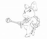 Koopa Wendy Coloring Pages Cute Happy Another Supertweet sketch template
