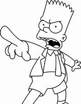 Bart Simpson Coloring Pages Para Simpsons Colorear Los Señalando Original Corbata Traje Pantalón Corto Enojado Burns Mr sketch template