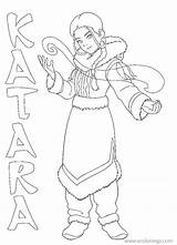 Katara Coloring Pages Airbender Avatar Character Last Xcolorings Noncommercial Individual Only Use sketch template
