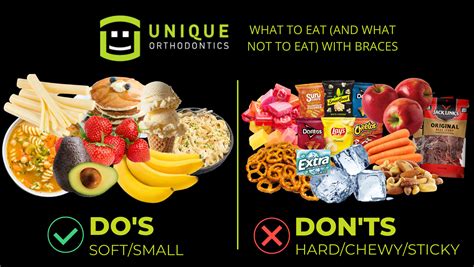 foods  avoid unique orthodontics