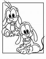 Coloring Disney Pages Pluto Goofy Baby Babies Printable Channel Cartoon Quotes Cute Kids Looney Tunes Jr Characters Disneychannel Print Popular sketch template