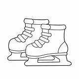 Coloring Ice Skating Book Illustrations Vector Clip sketch template