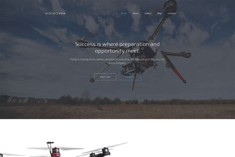 drone website template  video drone company motocms