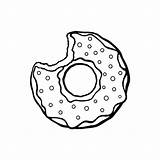 Donuts Glasur Gekritzel Pulver Donas sketch template