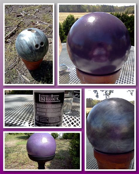 purposed   bowling ball   gazing ball   yard