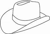 Hat Cowboy Coloring Printable Clipart Outline Clip Stencil Template Drawing Cowgirl Boot Cliparts Hats Cartoon Simple Western Pages Designs Clipartbest sketch template