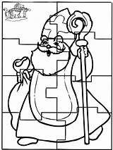 Puzzel Sint Knutselen Sinterklaas Nikolaus Puzzels Sankt Kleurplaten Nukleuren Anzeige Annonse Bord Advertentie sketch template