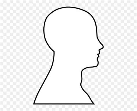 share clipart  human head outline template white