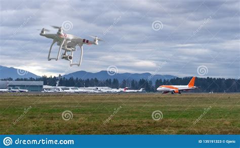 drone flying   airport restricted area stock image image