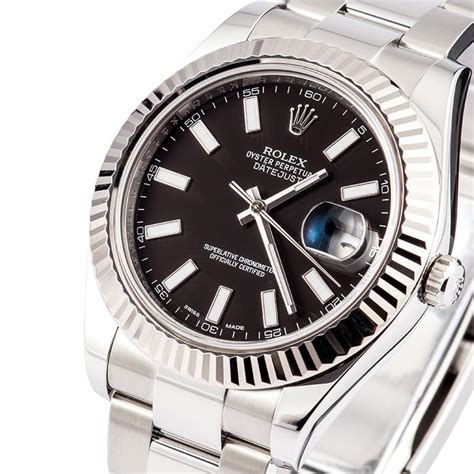 rolex datejust ii with white gold fluted bezel 116334