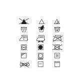 Symbols Care Vector Textile Set sketch template