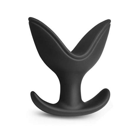 Black V Mouth Butt Plug Silicone Anal Plugs Ass Plunger