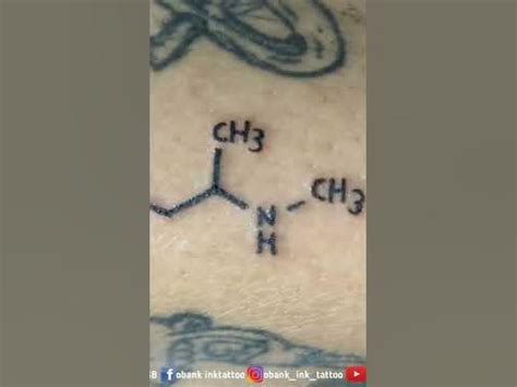 molecular chemical  art work tattoo methamphetamine cristal meth atobankinktattoo