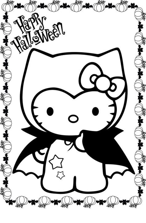 kitty halloween coloring pages  kitty coloring