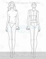 Female Fashion Template Croqui Figure Model Nexus Catwalk Group sketch template