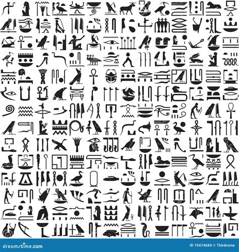 ancient egyptian hieroglyphs stock images image