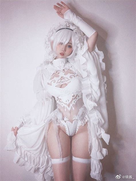 cosplay kawaii 2b in white cosplay in nier automata 5