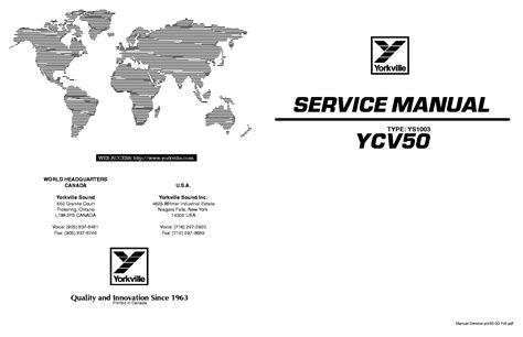 yorkville ycv guitar amplifier service manual  schematics eeprom repair info