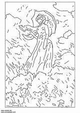 Monet Coloring Pages Printable Large sketch template
