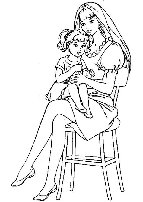 barbie   sister coloring pages barbie coloring pages
