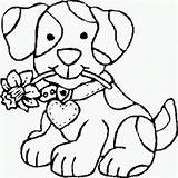 Coloring Easy Pages Puppy Getdrawings sketch template