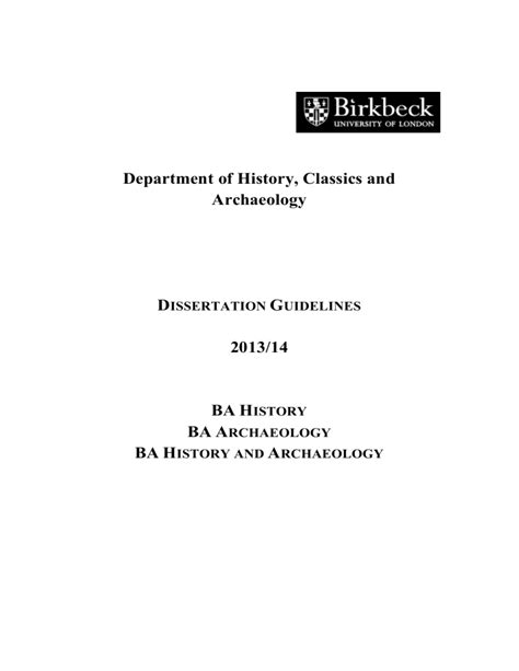 ba dissertation guidelines