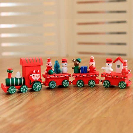 xmas wooden train kids favor christmas gifts hanging