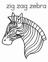 Zebra Zig Zag sketch template