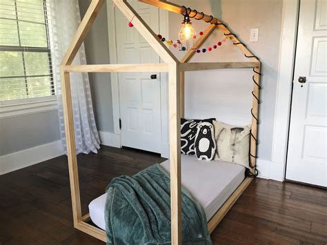 diy toddler house bed  okie home