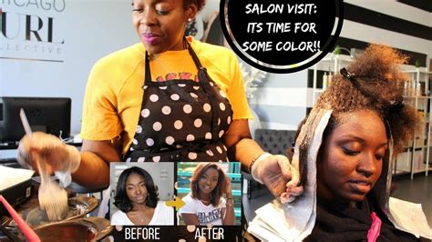 Salon Visit Coloring My Natural Hair Fall Colors Youtube