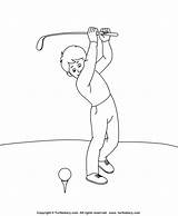Golf Coloring Sheet sketch template
