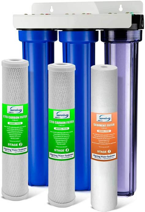 Ispring 3 Stage Whole House Water Filter System Sediment And Carbon 2 5