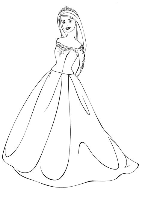 coloring pages barbie princess  svg design file