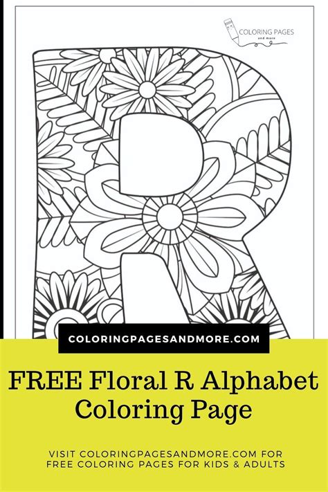 floral  alphabet coloring page coloring pages   alphabet