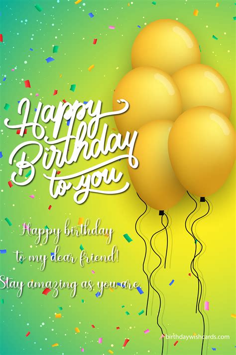 Happy Birthday Stay Amazing As You Are Birthday Wish Cards
