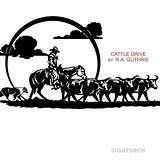 Cattle Drive Clipart Silhouette Clip Vector Signtorch Cut Turning Horse Western Cow Paths Into Clipground Metal Melissa Burke sketch template