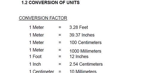 conversion  units mechanicstips