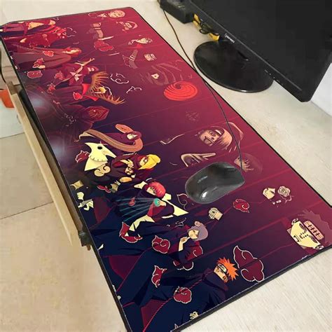 xgz naruto anime large gaming mouse pad lock edge mouse mat for laptop