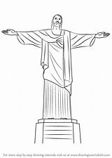 Redeemer Christ Brazil sketch template