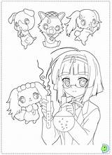 Coloring Dinokids Jewelpet Close sketch template