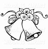 Bells Wedding Clipart Christmas Bell Clip Flowers Coloring Vector Borders Flower Hearts Silhouette Traditional Transparent Jpeg Clipground Bridal Drawing Clipartix sketch template