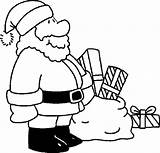 Coloring Santa Claus Pages Kids Prepare Give Present Coloringsky sketch template