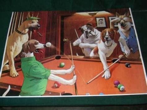 poster de perros jugando pool pamela pool