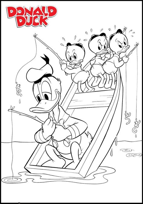 kleurplaat donald duck strip