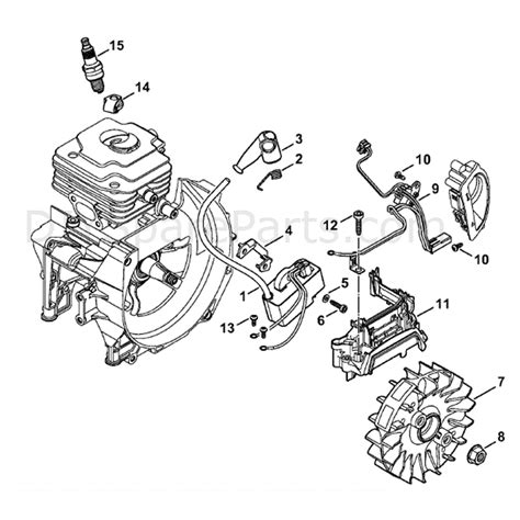 stihl fs  clearing  fsc emkz parts diagram ignition system